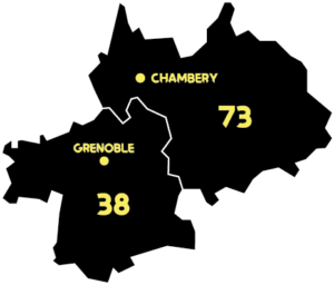 Zones d’interventions carte savoie grenoble